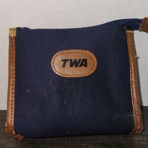 Vintage TWA Trans World Airlines 1970s Shoe Shine Travel Amenity Kit Famaco Tube